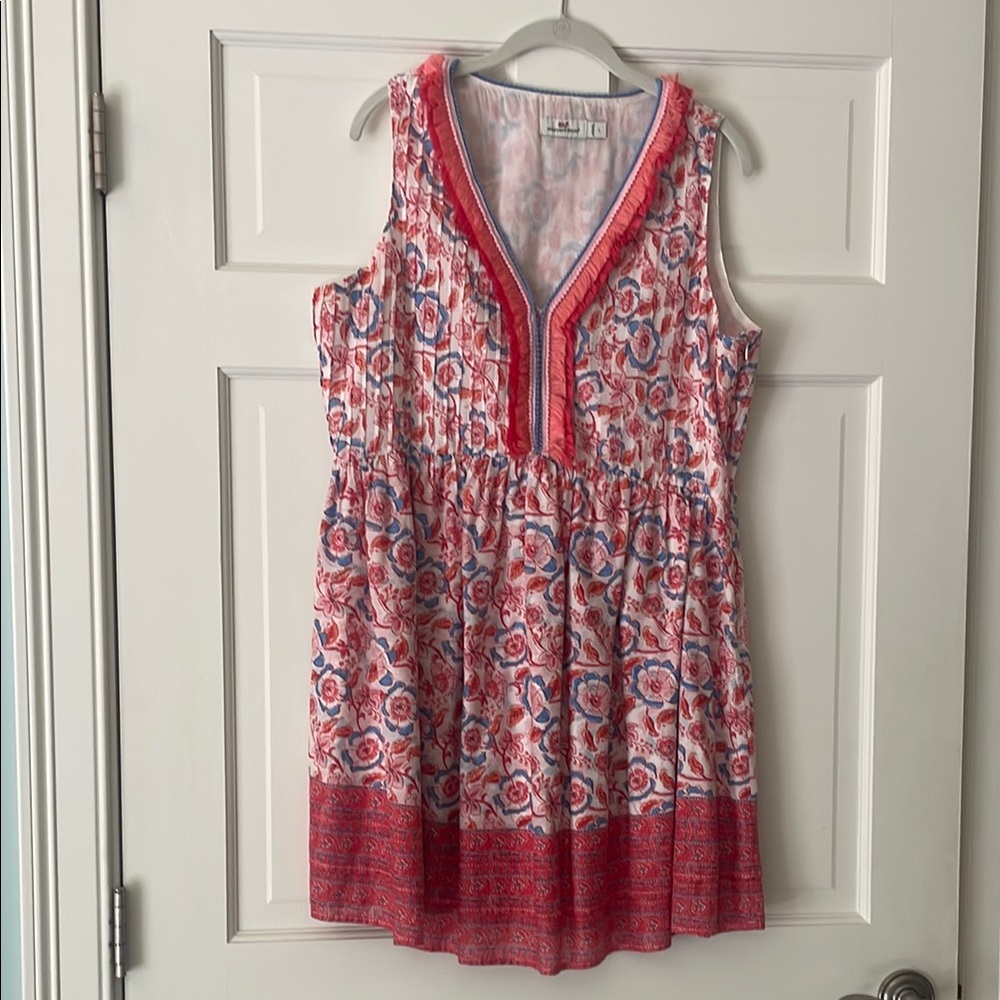 Vineyard Vines Pink and Blue Floral Dress